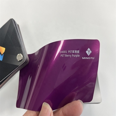 Afneembare kleefstof Ultra Matte Purple Car Wrap Vinyl met een grote temperatuurtolerantie