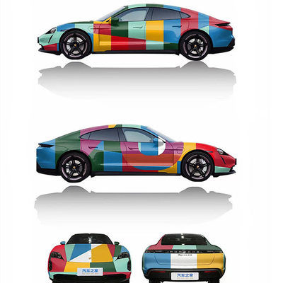 Custom Fan Club Design Multicolor Vinyl Wrap Film Roll voor Mingtu Luxe Cars en RV's