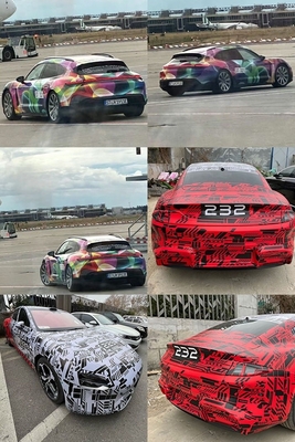 Custom Fan Club Design Multicolor Vinyl Wrap Film Roll voor Mingtu Luxe Cars en RV's