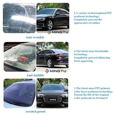 Vensterverf voor de automobielindustrie Mingtu UVTIN10 UV400 Isolatie Nano Ceramic Roll Glass Tint