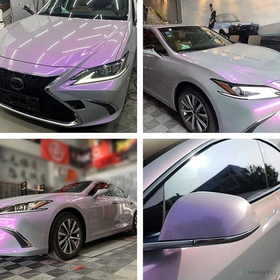 Lichaamspositie Mingtu Ultra Gloss Purple Vinyl Car Wrap met Nano Air Release Technology