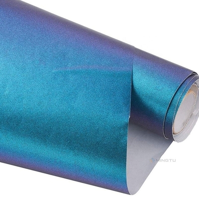 Stretchable Air Release Automotive Vinyl Wrap in Glossy Metallic Kameleon Purple Blue
