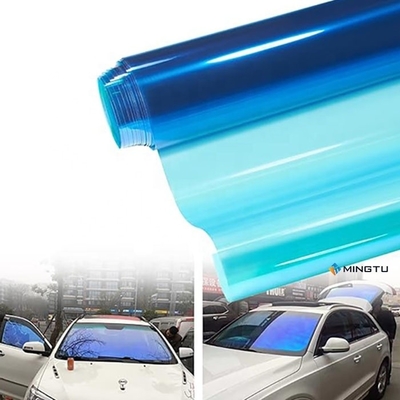Chameleon tint 85% VLT warmte-isolatie vensterfilm 1*30M Blauw Paarse venster tint film