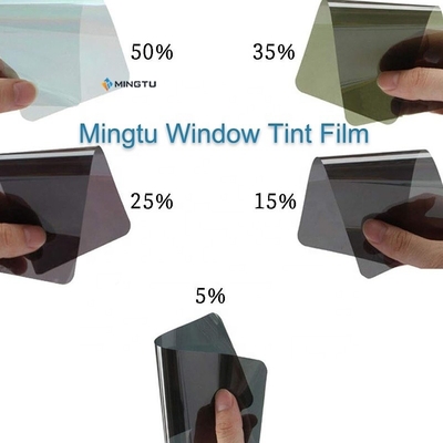 High VLT 50% 1,52*30m Carbon Reflective Black Color 1ply Window Film voor auto