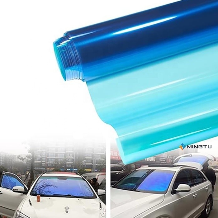 Chameleon tint 85% VLT warmte-isolatie vensterfilm 1*30M Blauw Paarse venster tint film
